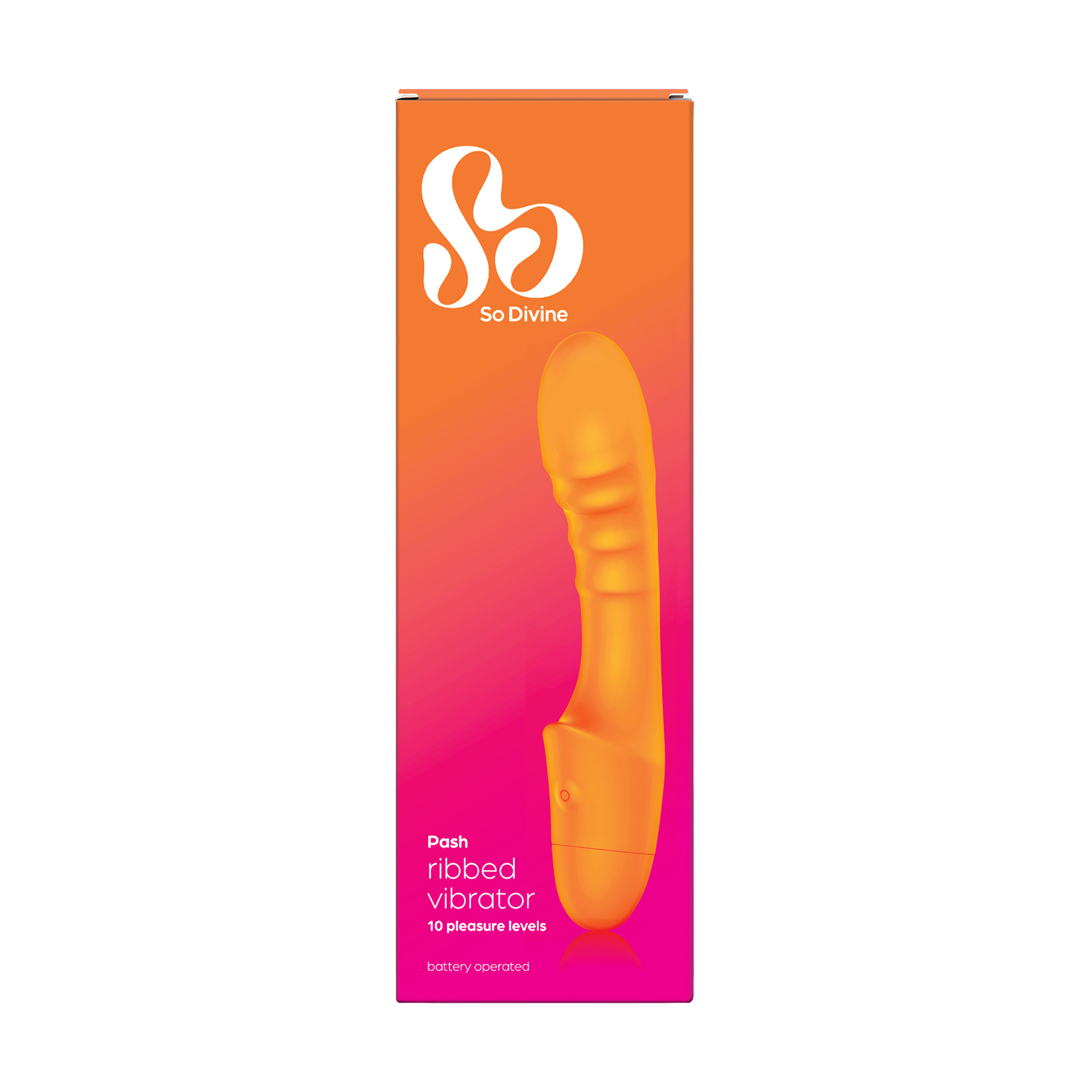 Ребристий вібратор для точки G So Divine Pash Ribbed Vibrator помаранчевий, 1 шт